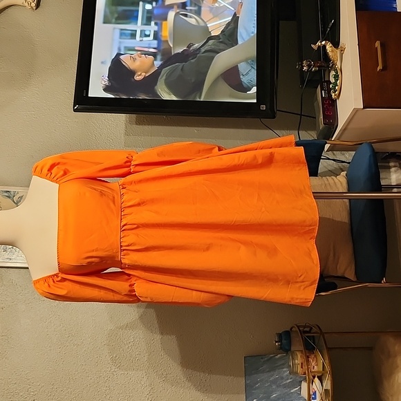 Exlura NWT Boho Peasant Dress Coral Like Color Sz. Small - Picture 3 of 15